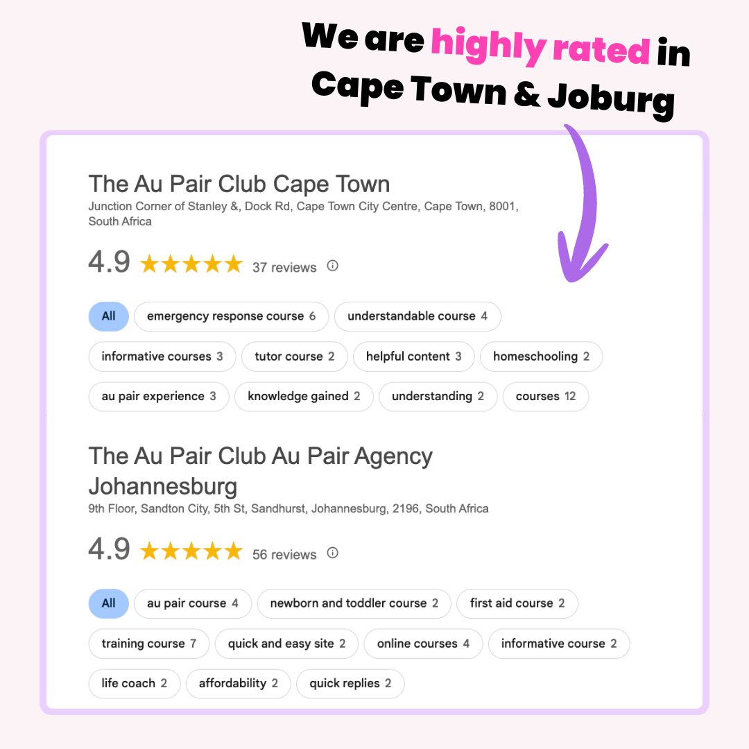 The Au Pair Club Reviews Cape Town and Joburg